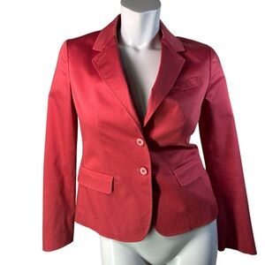 Talbots Burnt Orange Coral 3  Button Women's Tailored Professional Blazer Size 4